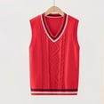 thumbnail image 2 of lnmuld Sweaters for Teens Classic V Neck School Sweater Vest for Girls Knit Cardigan for Big Kids and Teens Comfortable Academic Style Pullover Size:6-7 Years, 2 of 5