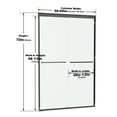 thumbnail image 2 of Sunrinx 44"-48" W x 72" H Semi-Frameless Double Sliding Shower Door with 1/4" Tempered Glass for Walk-in Shower, Bypass Design,Matte Black, 2 of 11