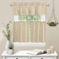 thumbnail image 6 of 3 Piece Kitchen Curtains Tiers and Valances Set, Yellow Gray Flower Vintage Floral Print Spring Summer Rod Pocket Short Window Treatment Tiers Curtains Panel and Valance for Cafe Bathroom, 6 of 6