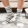 thumbnail image 4 of FREE YOKA Fuzzy Socks Men with Grips, Winter Fluffy Slipper Socks Hospital Cozy Warm Non-slip Thick 5 Pairs, 4 of 9
