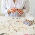 thumbnail image 2 of MIANGASTORE 600pcs Bead Spacers Jewelry Making Findings Metal Spacer Beads Glitter Rhinestone Beads, 2 of 9