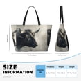 thumbnail image 4 of Easygdp Mystical Bull in Fog Bolsa de Viaje de Playa de Gran Capacidad, Bolsa Tote Perfecta para la Playa, Escapadas de Fin de Semana y Viajes, 4 of 7