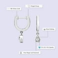 thumbnail image 2 of Diamond Dangle Earring | 1 Carat IGI Certified Pear Shape Lab Grown Diamond Dangle | 18K in White Gold | Zuri Bezel Lab Diamond Earrings | Bezel Setting | FG-VS1-VS2 Quality | Friendly Diamonds, 2 of 6