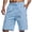 Light Blue, variant on vdgthytj Mens Shorts Casual Lightweight Side Buttons Elastic Waist Drawstring Cotton Linen Beach Vacation Shorts with Pockets