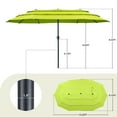 thumbnail image 6 of Ainfox 15ft Large Patio Umbrella, 3-Tiers Outdoor Double-Sided Rectangle Market Heavy Duty Umbrellas, Grass Green, 6 of 10