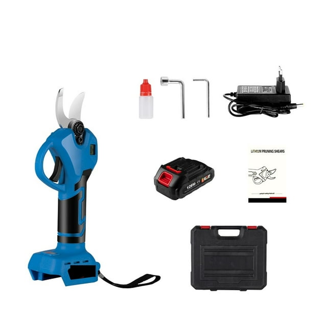 1280W 30mm Brushless Electric Pruner Shear Rechargeable Branches Cutter Landscaping Tool Battery Hedge Trimmer ,High Efficiency