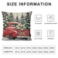 ALEPADNF Farmhouse Christmas Decorative Pillow Cover Red Snow Truck