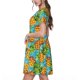 thumbnail image 2 of Balery Pineapple Vestidos sueltos de manga corta para mujer, vestidos de verano 2025, vestidos casuales de corte A con vuelo., 2 of 6