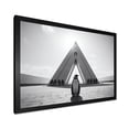 thumbnail image 2 of Designart "Monochrome Penguins in a Group Photo" Animals Framed Wall Art Decor - Modern White Penguin Entryway Framed Wall Art Print, 2 of 6
