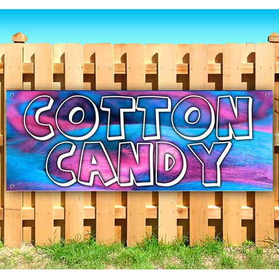 Cotton Candy 13 oz Vinyl Banner With Metal Grommets