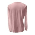 thumbnail image 4 of BAODANN Womens Tops Ladies Tops Lace Long Sleeve Crew Neck Pleated Shirt Long Sleeve Tops Women Womens Athletic Shirts Short Sleeve for Women Long Sleeve Shirt for Women Short Sleeve Woman S Workout, 4 of 4