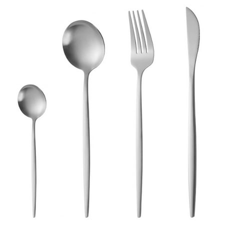 

Silverware Set 16-Piece Satin Finish Flatware Set Service for 4 Knives/Forks/Spoons Included Premium Stainless Steel Kitchen Cutlery Set For Home and Restaurant Dishwasher Safe - Original