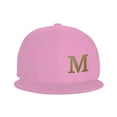 thumbnail image 3 of ZICANCN Alphabet M Pattern Baseball Caps, Trucker Hats for Men And Women, Adjustable Breathable Flat Caps, Pink, 3 of 6