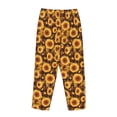 thumbnail image 7 of Fotbe Vintage Brown Plaid Sunflower Women's Pajama Pants,Sleepwear Pants,Pj Bottoms Drawstring And Pockets-Medium, 7 of 7