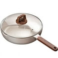 thumbnail image 3 of 32cm Ceramic Non-Stick Frying Pan with Steel Glass Lid - Multi-Functional Stir-Fry & Sauté Pan for Induction/Gas Stoves, Even Heat Distribution, Compact Design, Ideal for Home Cooking & Gifting,, 3 of 5