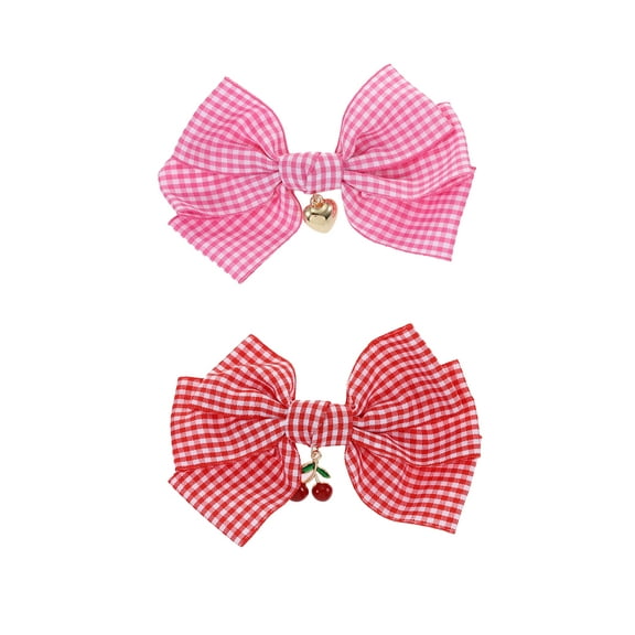 Way to Celebrate Valentine's Day Red and Pink Hair Bows, 2 Piece
