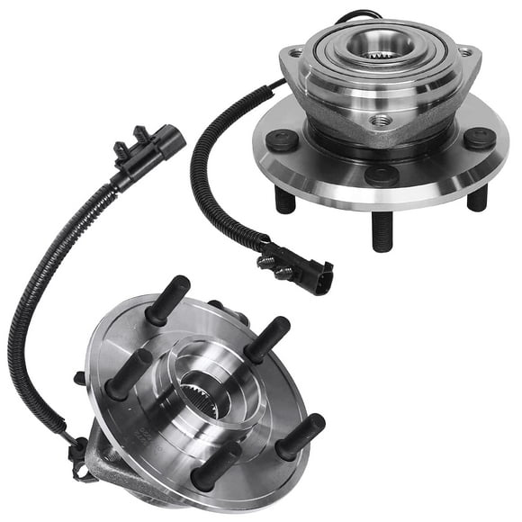 Detroit Axle - 2 Front Wheel Bearing Hubs for 2007-2016 Jeep Wrangler [4-Wheel ABS], Replacement 2008 2009 2010 2011 2012 2013 2014 2015 Wrangler Wheel Bearing and Hubs Assembly Set