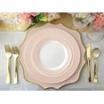 thumbnail image 6 of OCCASIONS 360 Pcs set (60 guest) Wedding Disposable Plastic Plate and Silverware Combo 10.5" + 7.5" + Silverware (Double Fork) (Rio in White & Pearled Blush Pink), 6 of 8