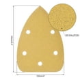 thumbnail image 2 of Uxcell 5 Holes 5.5-in 120 Grits Aluminum Oxide Fine Abrasive Triangle Sandpaper Flocking Backed 20 Pack, 2 of 6