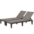 thumbnail image 6 of Homall 2 Pieces Patio Lounge Chair Outdoor Adjustable Chaise Lounge Chair, Dark Brown, 6 of 7