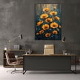 thumbnail image 5 of Mudket Orange Yellow Daisy Flower Canvas Wall Art, Abstract Floral Wall Decor, Modern Botanical Pictures for Living Room Bedroom, Framed Ready to Hang - 12"L x 8"W, 5 of 10