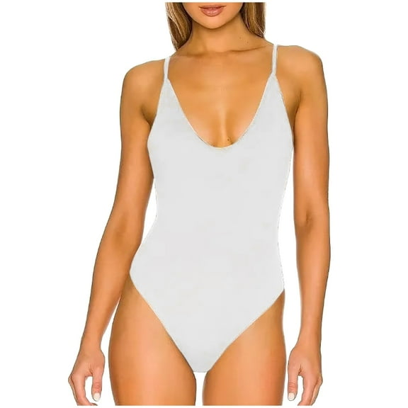 Fengqque Women's Sleeveless Solid Color Elastic Jumpsuit Long Sleeved Round Neck Top/shirt