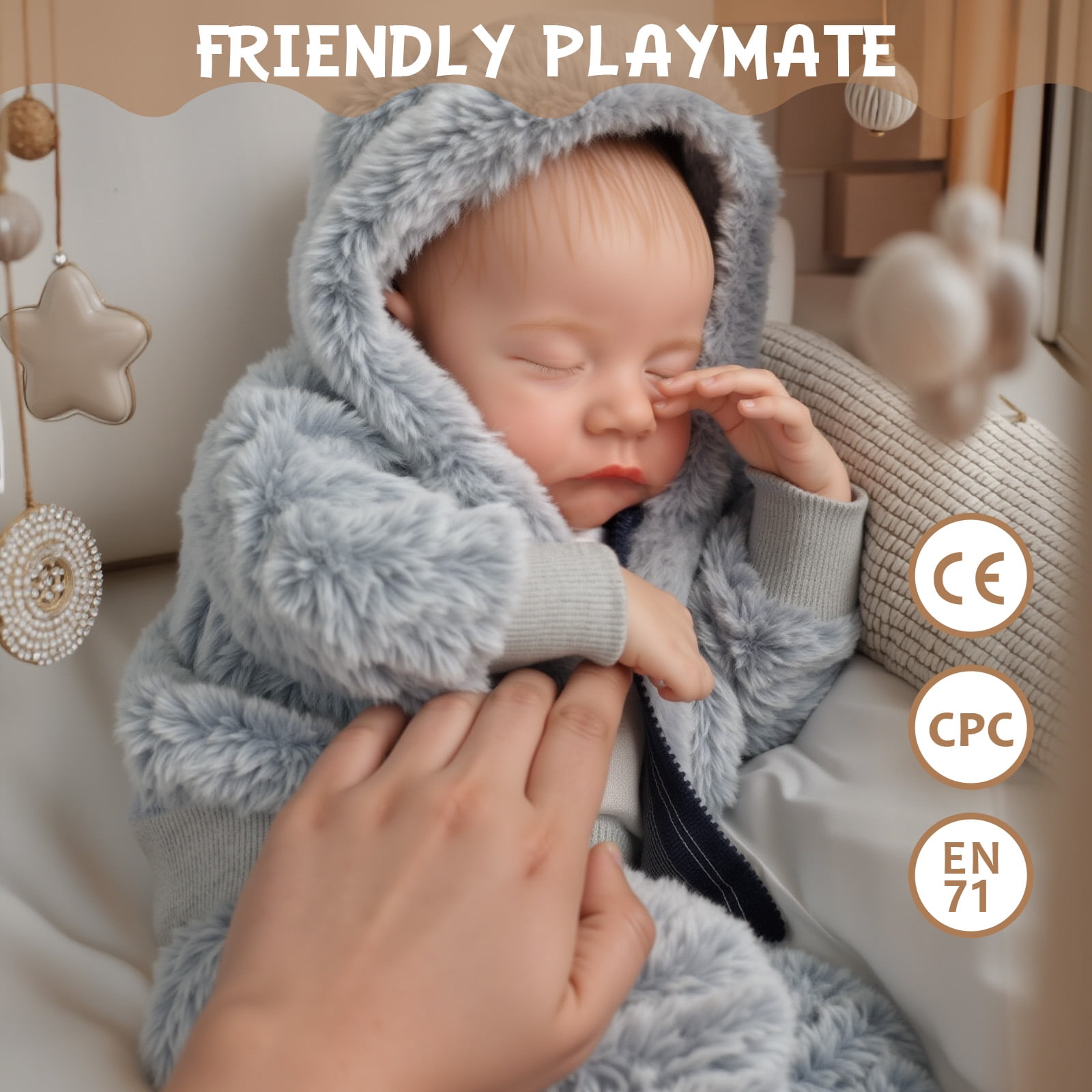 RSG Reborn Baby Dolls 20" Soft Cloth Body Newborn Baby Dolls with Accessories Gift Box for Kids Age 3+