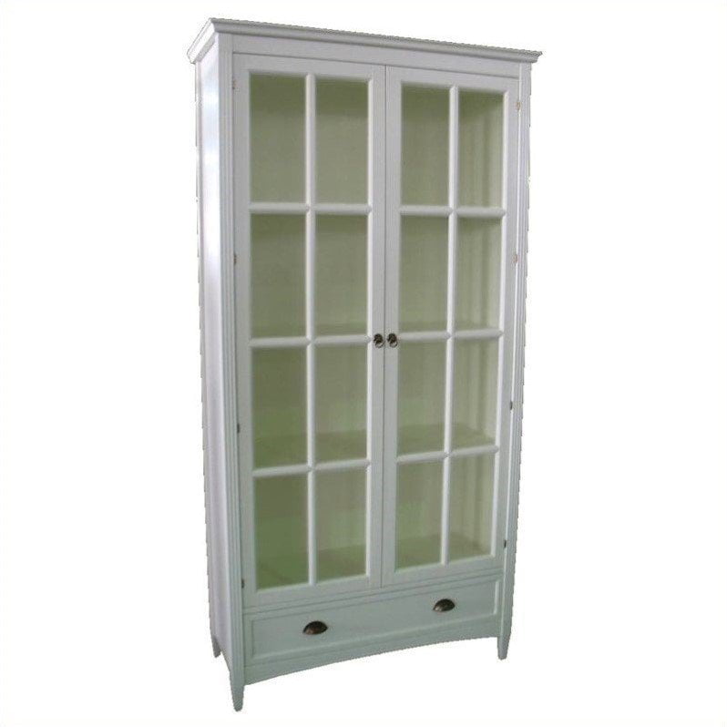 Wayborn Barrister Bookcase With Glass, Tall Bookcase Cabinet With Glass Doors