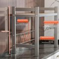 thumbnail image 3 of Countertop Microwave Stand with Storage, Cutting Board Rack & Knife Rack, Carbon Steel Heavy Duty Heightened Over Microwave Shelf for Kitchens, Holds 90kg, Black(62 x 39.5 x 69cm), 3 of 7