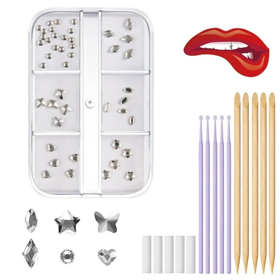 ROZYARD Tooth Gems Kit Teeth Crystals Jewelry Kit Fashionable Teeth Gems Kit Artificial