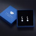 thumbnail image 3 of Cuoka Pendientes de aro de piedra lunar peque&ntilde;a de plata de ley 925 con malaquita y &aacute;gata de musgo para mujer, con caja de regalo, Mediano, Plata de ley, Sin piedra preciosa, 3 of 8