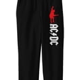 thumbnail image 6 of AC/DC Angus Young Red Silhouette Youth Black Graphic Sweatpants-Small, 6 of 7