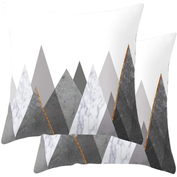Fundas de Cojín 45x45cm, Juego de 2 Fundas de Almohada Suaves, Fundas de Almohada Cuadradas con Cremallera, Almohada Decorativa para Sala de Estar, sofá, Dormitorio, Ban