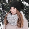 thumbnail image 4 of 2Pcs Womens Slouchy Beanie Winter Knit Soft Hat for Women and Men, 4 of 5