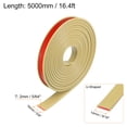 thumbnail image 2 of Uxcell 14mm x 5000mm Flexible TPE Self Adhesive U-Shape Veneer Edging Edge Banding Beige, 2 of 7