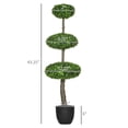 thumbnail image 3 of JERFIT 43.25" Artificial Boxwood Topiary Trees Set of 2 in Cement Pots, Faux Indoor Outdoor Plants for Home Office Living Room Decor, UV Resistant Green Shrubs, 3 of 8