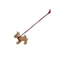 thumbnail image 4 of Dog Plush Toy On An Extendable Red Leash, 4 of 7