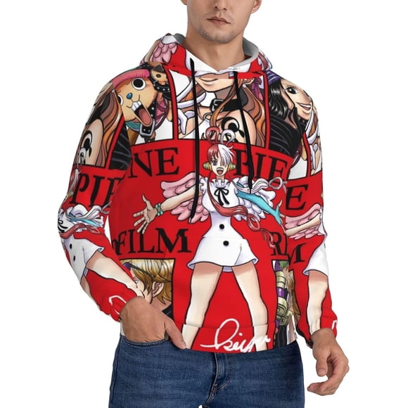 ONE PIECE Hoodies Fashion Clothes Casual Harajuku Sweatshirts Women/Men Hoodie Sweatshirt With Pocket 3D Double-Sided Printed Drawstring Sweatshirt