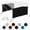 Black, variant on KNOX 4 Bow Bimini Top Sidewalls for KNOX Bimini Tops for Boats, 600D Solid Canvas Side Blocks with Adjustable Straps, Stainless Steel Mounting Hardware, 80"L x 26"H, Navy Blue