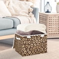 thumbnail image 5 of Foldable Fabric Storage Bin With Handle Collapsible Basket Box Storage With Lid Organizer Simple Design, 5 of 7