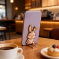thumbnail image 4 of Weloille Easter Rabbit Phone Holder, 1Pc Push Pull Foldable Lazy Stand, Adhesive Back Mount for Phone Case, Universal Anti-Slip Hands-Free Holder for Desktop Video Watching, 4 of 6