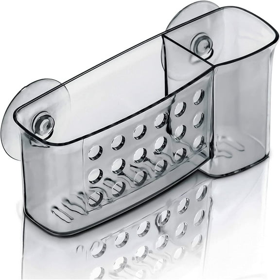 DecorRack Bath Caddy Basket with Suction Cups, Clear Acrylic Plastic