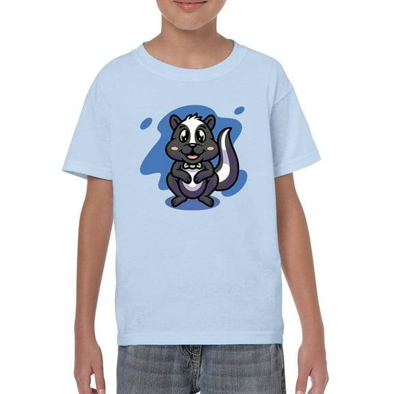 Skunk With A Bow Tie T-Shirt Juniors -Image by Shutterstock,  x-Small