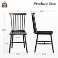 thumbnail image 5 of Homall Wood Windsor Dining Chair Set of 4,Farmhouse Spindle Back Chair for Kitchen & Dining Room, Black, 5 of 7