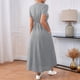 thumbnail image 5 of Vestido Informal de Corta para Mujer, con Bolsillos, Gris, Talla XXL, 5 of 9