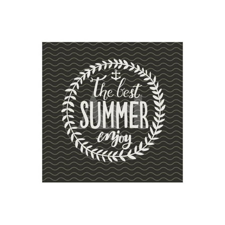 Enjoy the Best Summer. Concept Vector Card Print Wall Art By