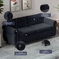 thumbnail image 4 of ZAFLY Canapé-Lit 2-en-1 Format Grand / Causeuse Convertible avec Matelas / Canapé-Lit pour Salon - Gris, 4 of 7
