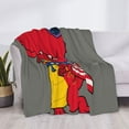 thumbnail image 3 of Fotbe Dinosaur Super Hero Cartoon Manta de Franela con Estampado, Manta Ultrasuave para Cama, Sofá, Auto, Hipoalergénica y Antibolitas-80"x60", 3 of 6