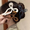 thumbnail image 2 of Ponytail Bow Large Hair Claw Crab Hair Accessories for Women Solid Acrylic Bowknot Hair Clips Hairpins Girls Barrettes Headbands, 2 of 9