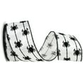 thumbnail image 2 of Crawling Flocked Spiders Wired Ribbon, 2-1/2-Inch, 10-Yard, 2 of 3